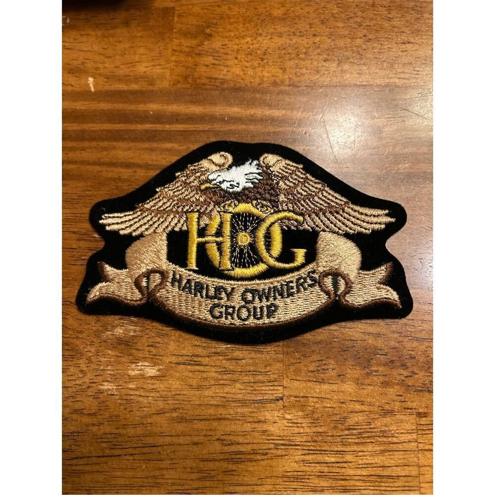 HOG Motorcycle Patch Harley Owners Group Harley Davidson Eagle Embroidered Logo
